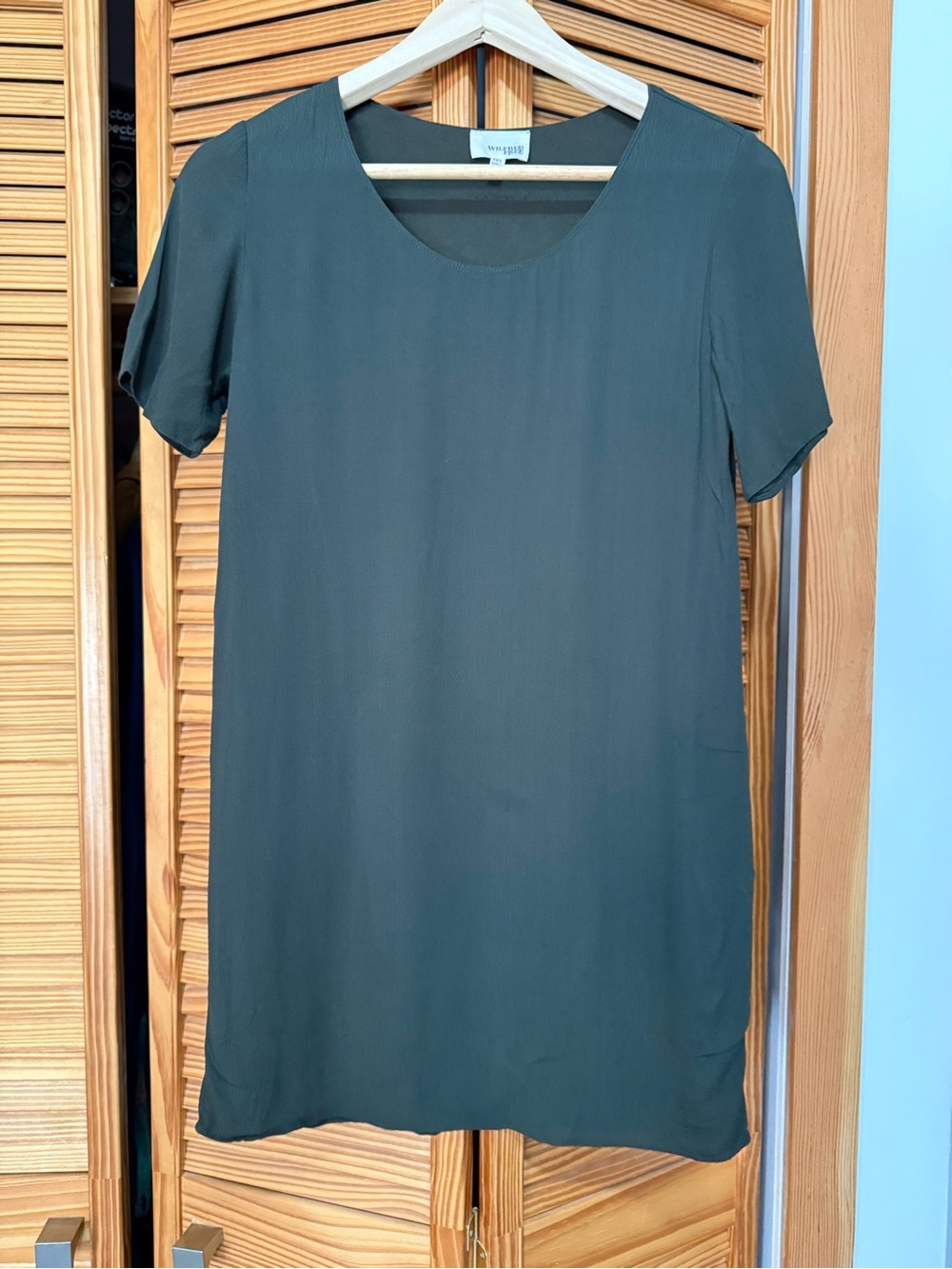 Wilfred Free Dark Green Short Sleeve Shirt-Dress